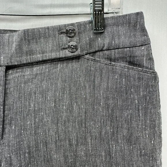 WHBM Modern Boot Dress Pants Womens 8R Tweed Lined Mid Rise Work Heathered Gray - Picture 10 of 13